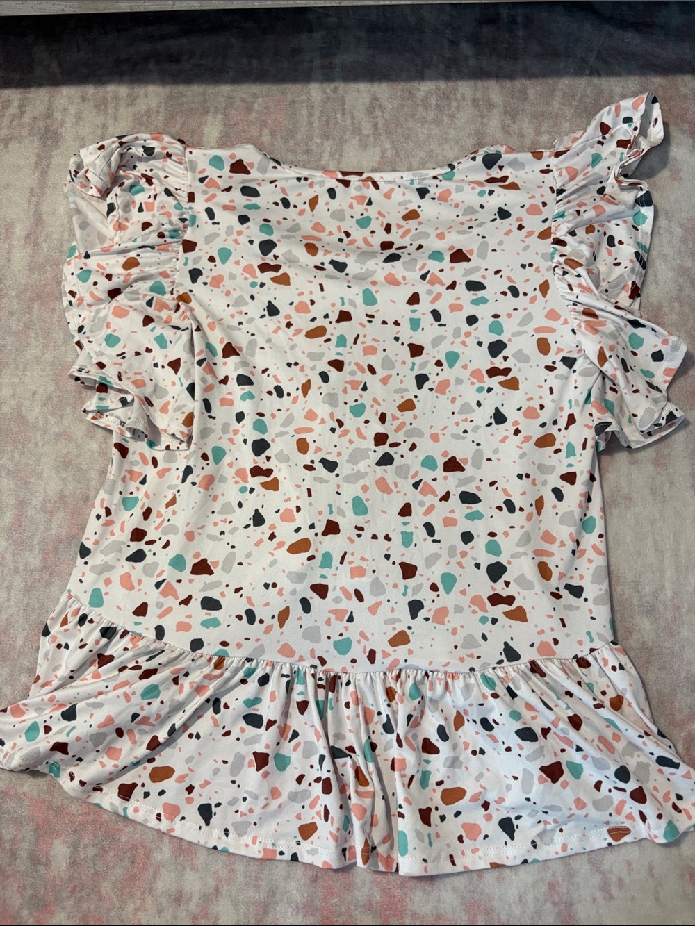 Altar'd State White Ruffle V-Neck Top - Picture 2 of 2